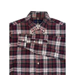 Ralph Lauren Vintage Men’s Flannel Plaid Dress Shirt Size S Long Sleeve ButtonUp
